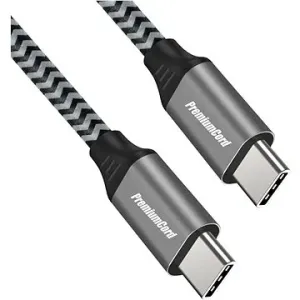 PremiumCord Kabel USB-C M/M, 100W 20V/5A 480Mbps bavlněný oplet 1,5
