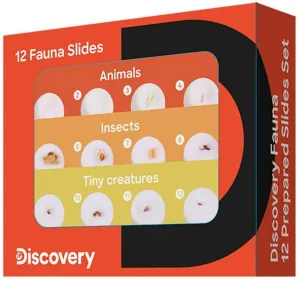 Discovery Fauna 12 Prepared Slides, sada hotových preparátů