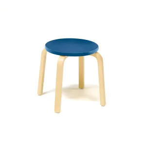 Stolička NEMO, výška 350 mm, bříza, modrá