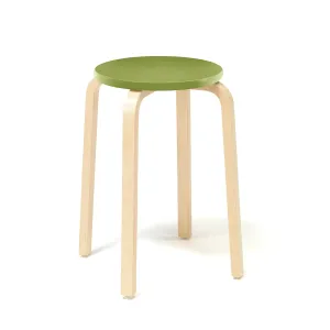 Stolička NEMO, výška 530 mm, bříza, zelená