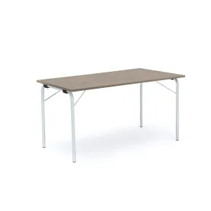 Skládací stůl NICKE, 1400x700x720 mm, pozinkovaný rám, světle šedé linoleum