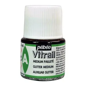 Glitrové médium PEBEO Vitrail 45 ml (Vitrail Glitter Médium)