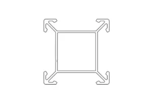 CLICK SYTÉM Podkladový hliníkový profil 4S 9235, 50x50x6000 mm, TWINSON