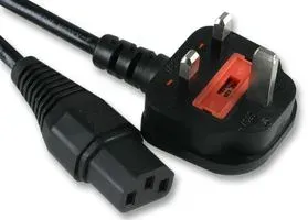Pro Elec Pe01063 Power Cord, Uk-Iec 60320 C13, 2M, Black