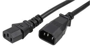 Pro Elec Pe01088 Power Cord, Iec C14-C13, 1M, Blk