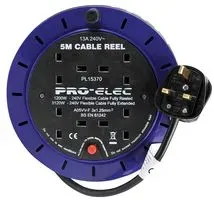 Pro Elec Pel00279 Power Strip, 4 Outlet, 13A, 240V, 5M