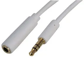 Pro Signal Psg3094-1M 3.5Mm Stereo Extension Lead 1M White