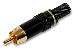 Pro Signal Av19330 Phono Plug, Black/gold, Yellow