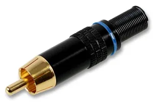 Pro Signal Av19331 Phono Plug, Black/gold, Blue