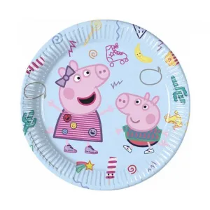 Papírové talíře prasátko Pepina - Peppa Pig, 23 cm, 8 ks