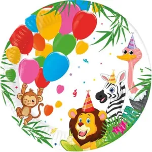 Procos Kvalitné kompostovateľné taniere - Jungle Balloons 8 ks #1270206