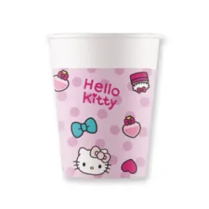 Procos Papírové kelímky - Hello Kitty 200 ml 8 ks #3977629
