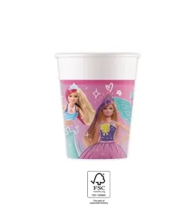 Procos Papírové sklenice - Barbie Fantasy