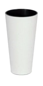 Prosperplast Květináč Tubus Slim bílý, varianta 20 cm