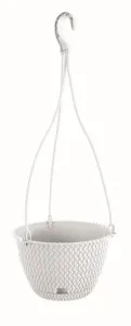 Prosperplast Závěsný květináč Splofy Belly bílý, varianta 27 cm