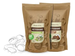 Protein & Co. Ketoshake 1 + 1 kg za zvýhodněnou cenu – proteinový dietní koktejl Vyber si z těchto lahodných příchutí: Chocolate brownie, Vyber si z těchto lahodných příchutí: Coconut milk