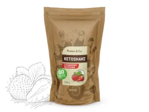 Protein&Co. Ketoshake – proteinový dietní koktejl 1 kg Váha: 1 000 g, Vyber si z těchto lahodných příchutí: Strawberry milkshake