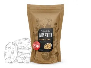 Protein&Co. WHEY PROTEIN 80 1000 g Vyber si z těchto lahodných příchutí: Biscuit cookie