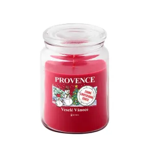Provence Vonná svíčka ve skle 95 hodin vánoční sněhulák