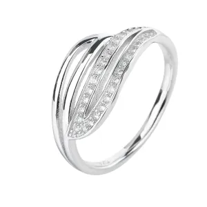 Stříbrný prsten s jemnými zirkony Velikost prstenu: 50