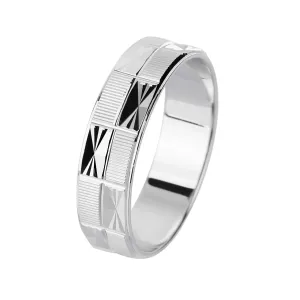 Stříbrný snubní prsten BROUŠENÝ Velikost prstenu: 54 #5298834