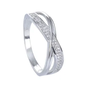 Stříbrný prsten ZÁŘIVÉ VLNKY Velikost prstenu: 50