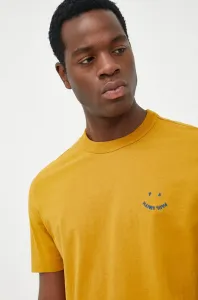 Bavlněné tričko PS Paul Smith žlutá barva