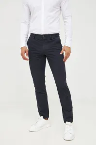 Kalhoty PS Paul Smith pánské, tmavomodrá barva, jednoduché #4521831