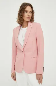 Vlněná bunda PS Paul Smith růžová barva, jednořadá, hladká