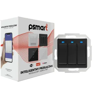 PSMART Switch 3 RM obvody černý ZigBee TUYA