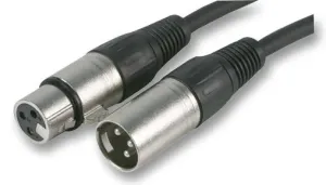 Pulse Pls00296 Cable Assy, Xlr Plug-Socket, 3 Way, 1M