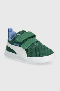 Dětské boty Puma zelená barva