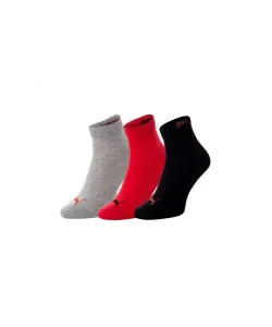 Puma 906978 Quarter A'3 Kotníkové ponožky, 43-46, grey-white-black