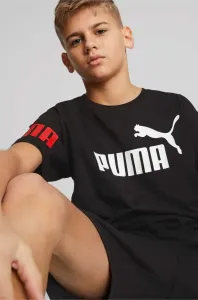 Dětské bavlněné tričko Puma PUMA POWER Tee B černá barva, s potiskem #4957861