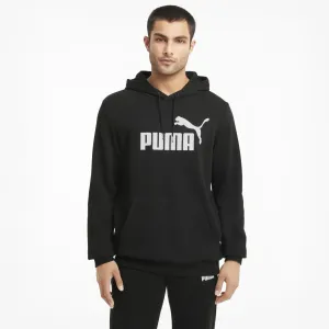 Mikina s kapucí Puma Essential Big Logo Hoodie Černá / Bílá