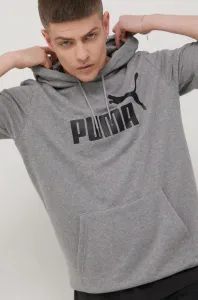 Mikina s kapucí Puma Essential Big Logo Hoodie Šedá / Černá