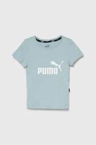 Dětské bavlněné tričko Puma černá barva