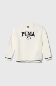 Dětská mikina Puma SQUAD Crew G bílá barva, s potiskem