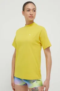 Bavlněné tričko Puma žlutá barva #5164097