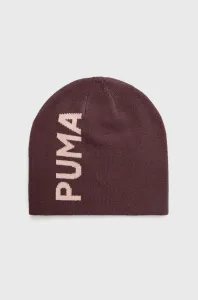 Čepice Puma fialová barva, z tenké pleteniny