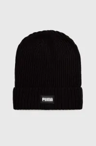 Čepice Puma černá barva, z tenké pleteniny #4982582