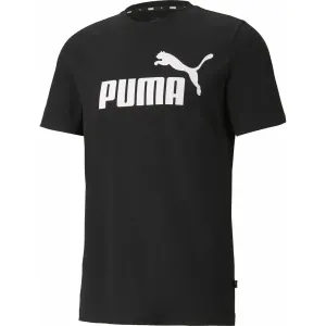 Tričko Puma Essentials Logo Royal Černá #2539539