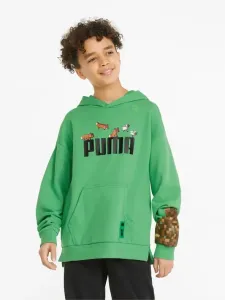 Puma Puma x Minecraft Mikina dětská Zelená #2895592