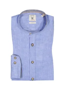 Nadměrná velikost: Pure, Krojová košile ze lnu a se stojáčkem, Modern Fit Světle Modrá