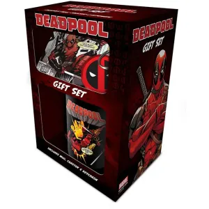 Dárkový set Deadpool - hrnek, klíčenka, tácek