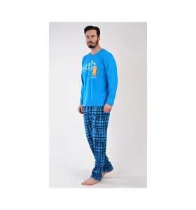 Dlouhé tyrkysové pánské pyžamo Filip #5959066