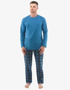 Modré pohodlné dlouhé pyžamo Bernard #1925870