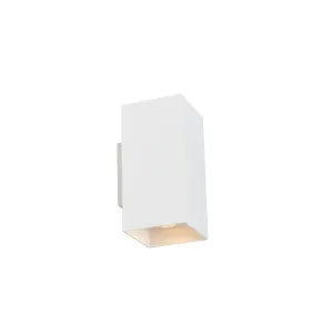 Designová nástěnná lampa bílý čtverec - Sab