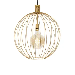 Designová závěsná lampa zlatá 60 cm - Wire Dos