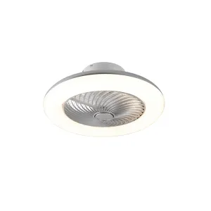 Stropní ventilátor stříbrný vč. LED s dálkovým ovládáním - Clima